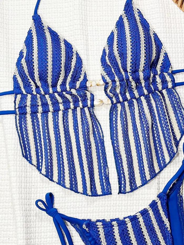 Maillot de bain deux pièces vintage triangle 2026 pour femme