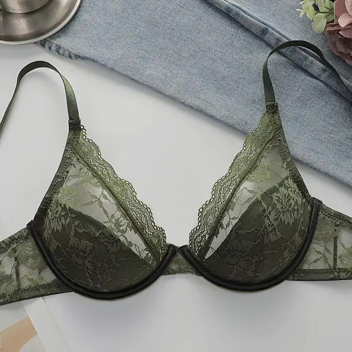 Soutien-gorge sexy en dentelle florale pour femme
