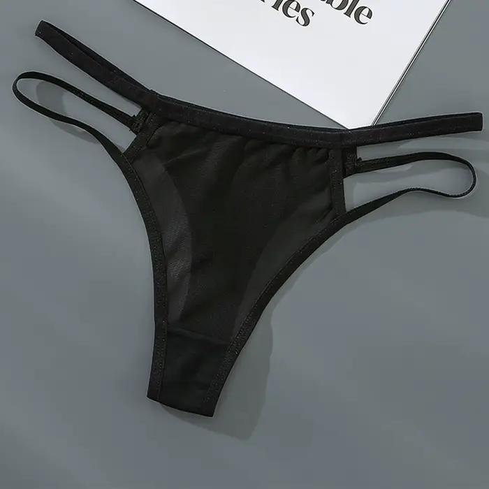 Femme taille basse t-back Lingerie femmes sous-vêtements pour Bikini culotte douce Hipster