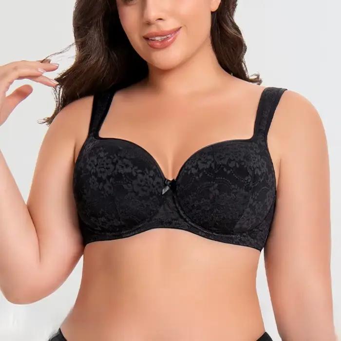 Soutien-gorge push-up en dentelle à couvrance totale pour femme