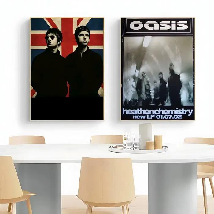 Affiche murale de la groupe de Britpop Oasis, impression artistique, peinture murale décorative, décoration de la maison, cadeau non encadré
