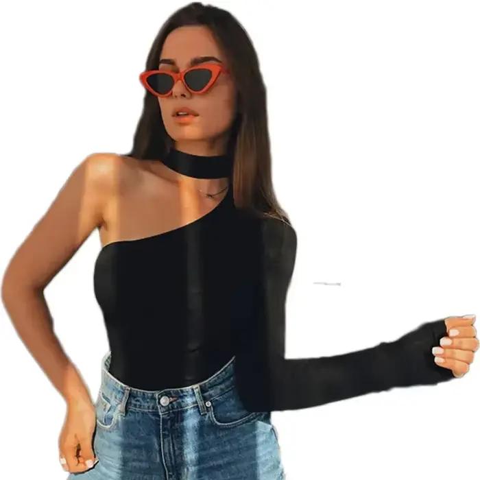 Combinaison Sexy à col licou pour femmes, couleur unie, amincissante, élégante, robe moulante, commerce électronique International Amazon