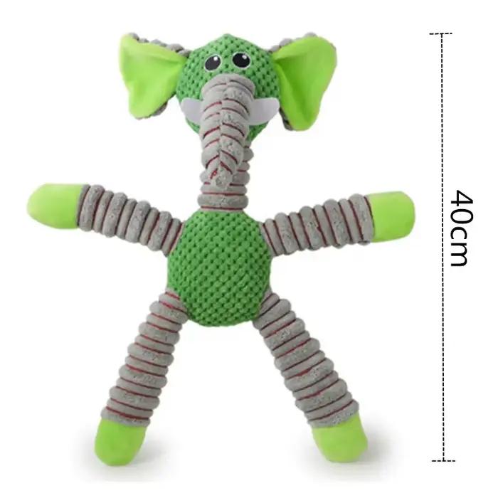 Grand chien indestructible son grinçant jouets animaux forme animal de compagnie doux en peluche à mâcher molaire jouet d'entraînement chiot morsure dents jouets dentaires