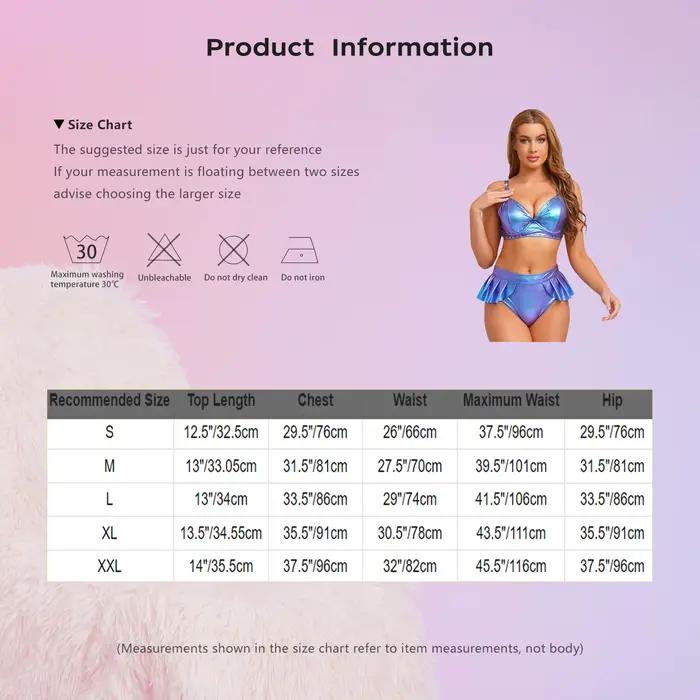 Maillots de bain pour femmes Bikini brésilien maillot de bain rembourré à armatures Rivets Triangle hauts de soutien-gorge et slips avec ourlet plissé maillot de bain