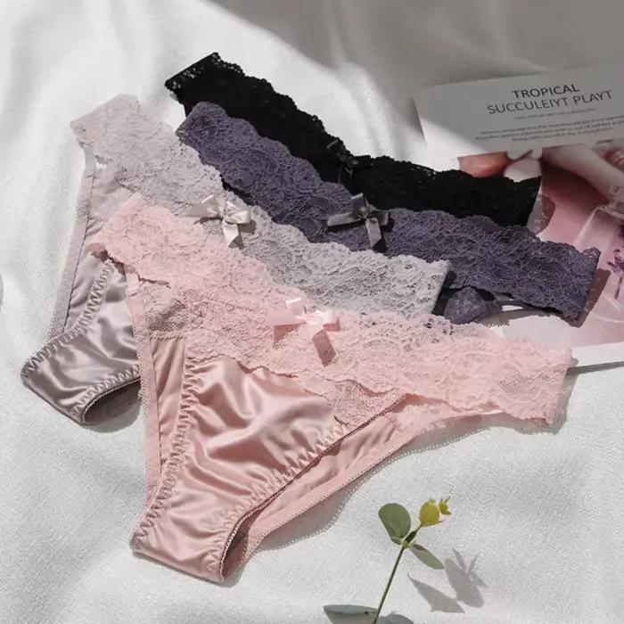Felinus dames Sexy dentelle slips G String taille basse sous-vêtements femmes Satin caleçons européens et américains tentation Lingerie