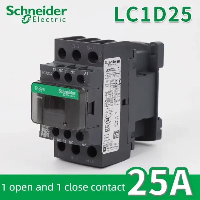 Contacteur AC Schneider Electric LC1D09 D12 D18 D25 D32 D38 D40 D50 D65 D80 D95 triphasé AC 24V 48V 110V 220V 380V