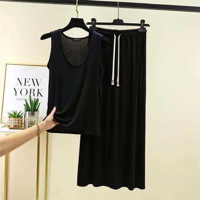 Pyjama pour femmes, nouveau ensemble de vêtements de nuit d'été confortable en modal