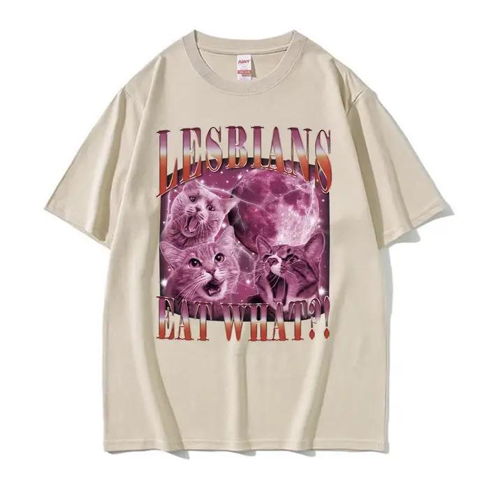 T-shirt en coton pour hommes et femmes, vêtement décontracté et confortable, avec mème graphique, style hip hop