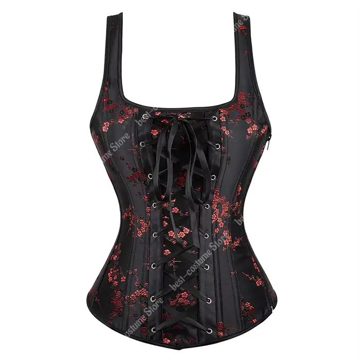 Corset haut Bustier licou bretelles Vintage gothique