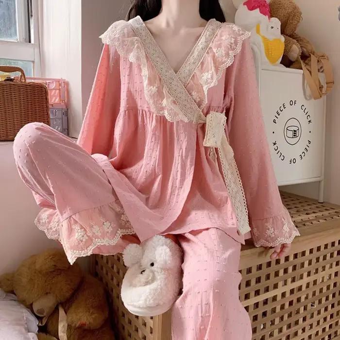 Pantalon de pyjama Princesse en dentelle pour femme