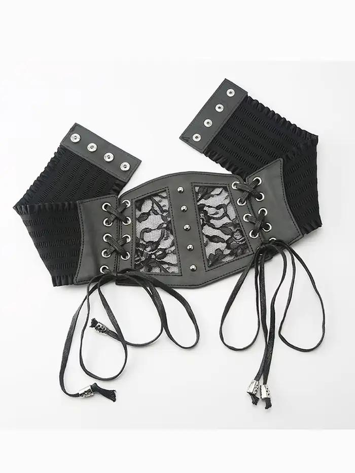 Corset noir sexy en dentelle pour femmes