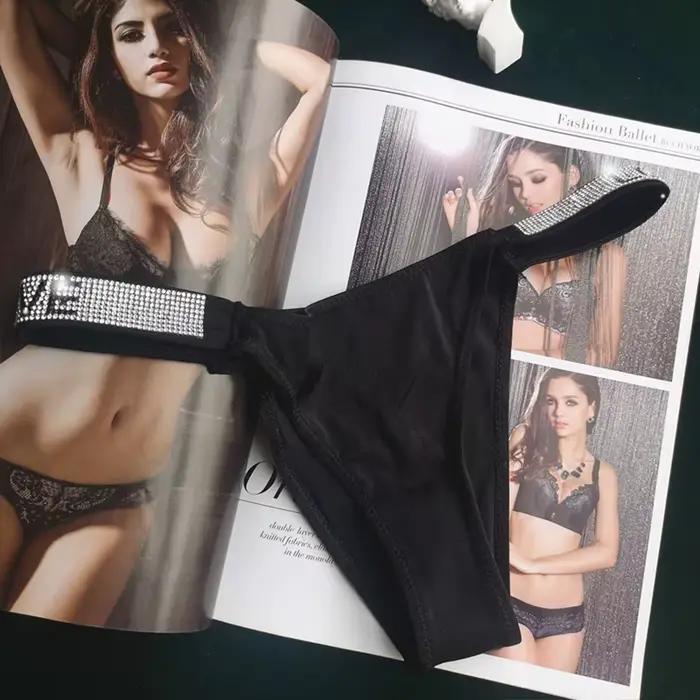 String sexy taille basse pour femme, sous-vêtement féminin, slip sans lueur