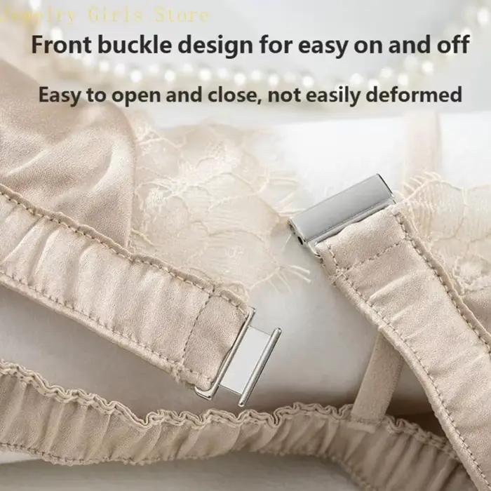 E56F – soutien-gorge licou en dentelle avec fermeture sur le devant