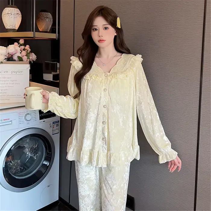 Ensemble de pyjama en velours d'automne