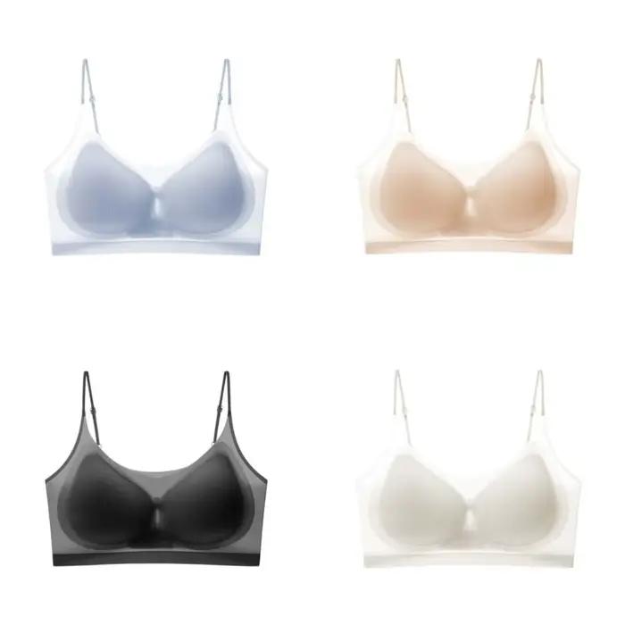 Soutien-gorge sans fil en soie glacée fine style coréen