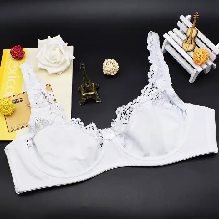 Soutiens-gorge pour femmes Lingerie haut femme dentelle soutien-gorge à armatures grande taille brassière Perspective sous-vêtements Sexy B C D DD E F tasse