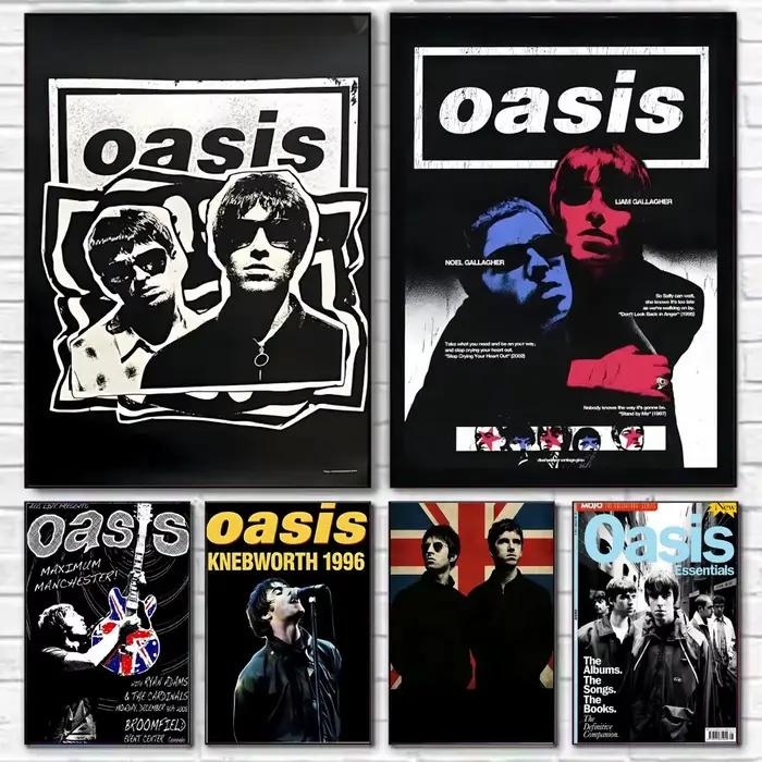 Affiche O-Oasis b-band, affiche artistique HD, décoration murale décorative, imperméable, décoration de maison pour salon, chambre à coucher, café, cadeau élégant