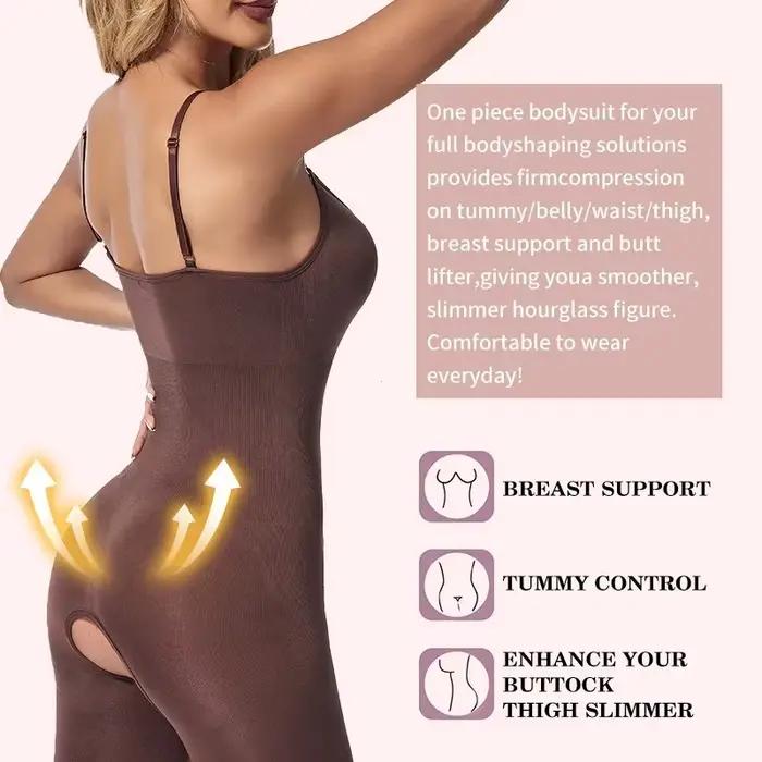 Combinaison de batterie pour femme, corset à entrejambe ouvert, sous-vêtement saillant, gaine amincissante, récupération post-partum