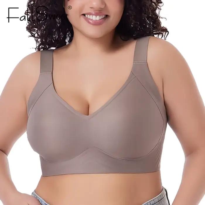 Soutien-gorge Push UP pour femmes sans couture grande taille soutiens-gorge coupe mince sans fil Bralette Sexy