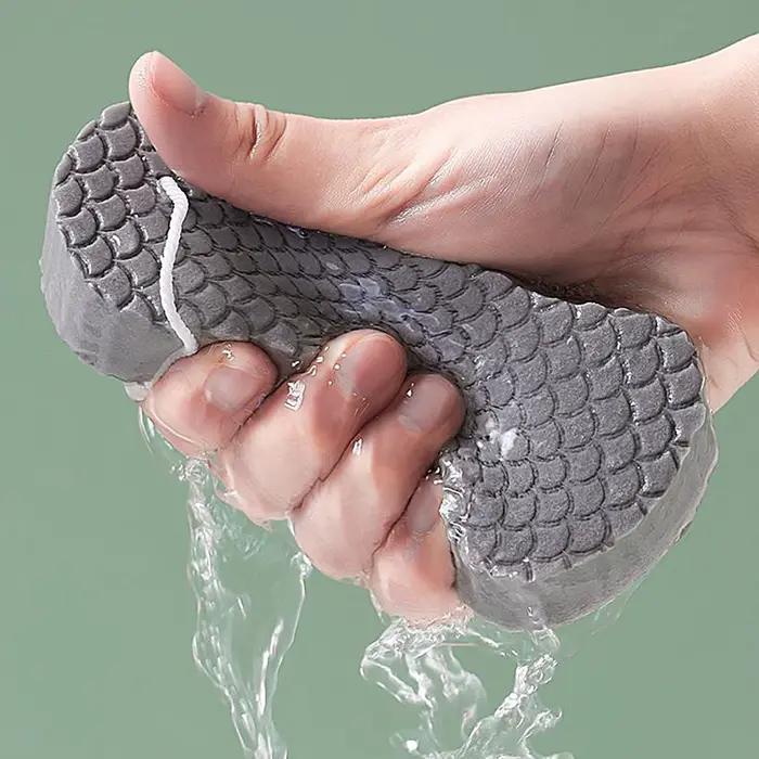 Éponge de bain exfoliante, éponge de gommage corporel, gant de toilette, exfoliant pour la peau, outil de gommage relaxant pour la douche