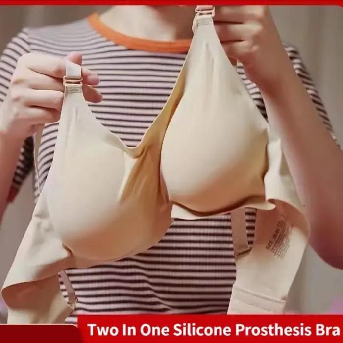 Soutien-gorge une pièce sexy pour femme avec faux seins