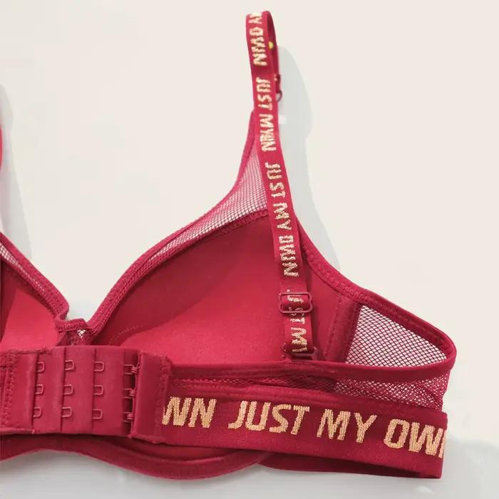 BEAUWEAR – soutien-gorge Push Up avec lettres imprimées pour femme