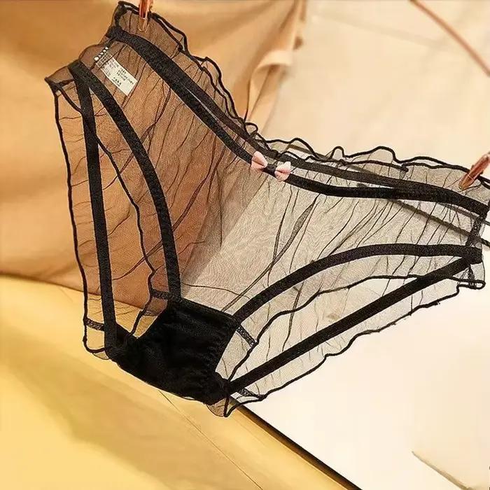 Culottes pour femmes, sous-vêtements sexy en dentelle et maille