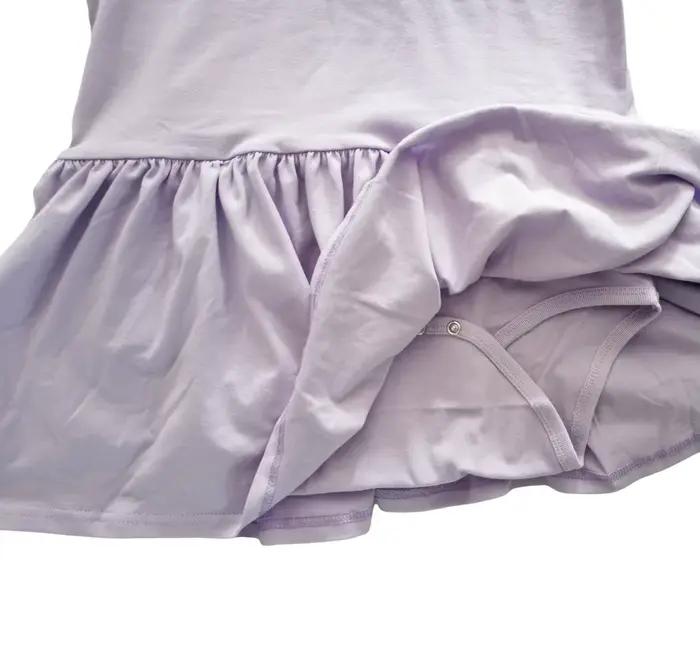 Body en pur coton avec jupe Onesie DDLG combinaisons avec boutons-pression doux confortable maison ABDL adulte bébé combishorts barboteuses robe