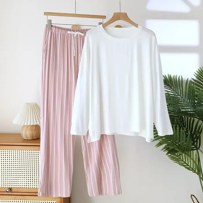 Nouveau Pyjamas à manches longues Pyjama ensemble offres spéciales printemps vêtements de nuit pour femmes