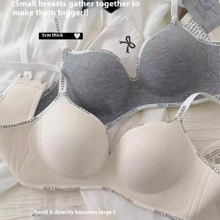 Soutien-gorge push up sans fil pour petite poitrine – Bralette invisible anti-affaissement sans couture