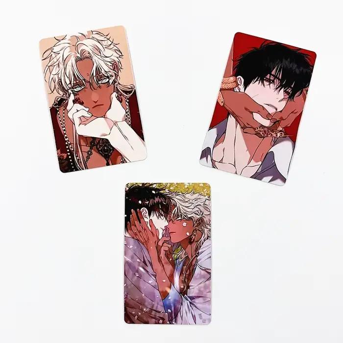 7 cartes photo Manhwa Blossoms of The White Night, personnages royaux, 3 pouces, cartes Lomo HD pour les amateurs de webtoons coréens BL
