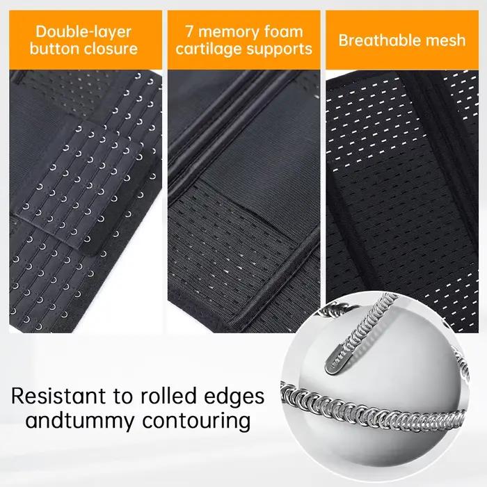 Nouveau Corset Ajustable pour Femmes avec Double Ceinture en Néoprène et Fermeture Éclair