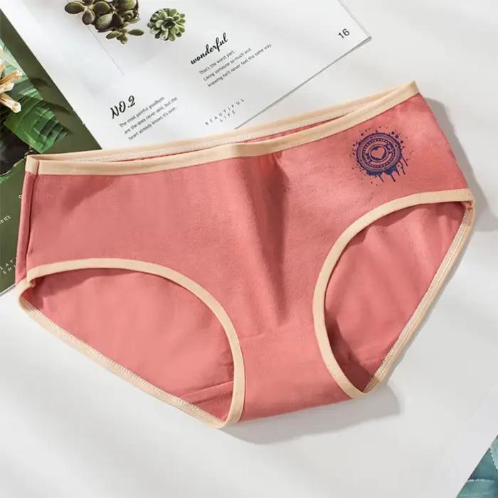 Culotte en coton taille moyenne pour femme