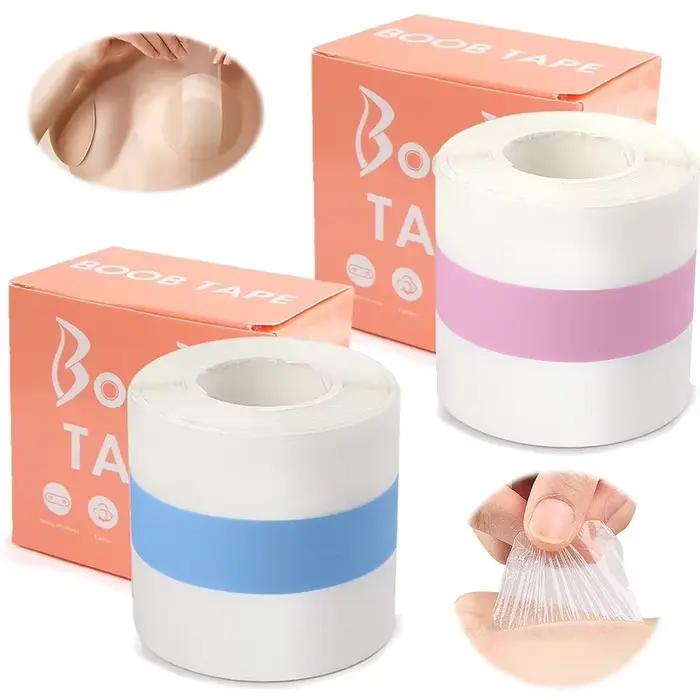 Bande adhésive transparente pour lifting des seins, soutien-gorge invisible push-up pour grandes poitrines et robes ou vêtements féminins