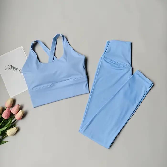 Ensemble de yoga et Pilates pour femme, leggings taille haute, brassière sans manches, sensation de seconde peau, vêtements de sport pour yoga et entraînement, occasions spéciales
