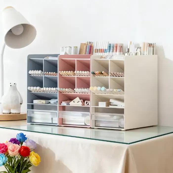 Support de livre d'étudiant avec tiroir, étagère de bureau, support de livre, support de rangement de livres, Clip de livre d'étudiant du lycée en plastique
