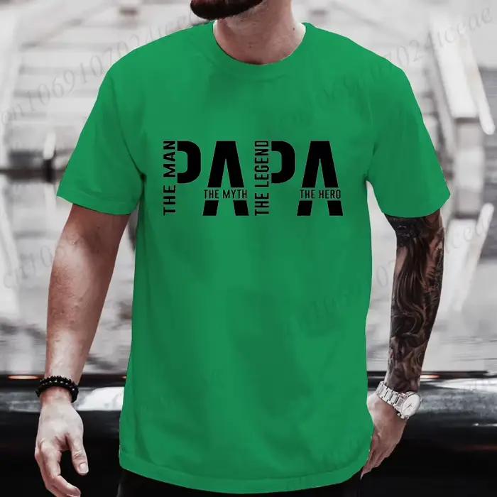 Papa l'homme le mythe la légende T-shirt drôle pour hommes vêtements papa T-shirt à manches courtes T-shirt hommes T-Shirts vêtements hauts
