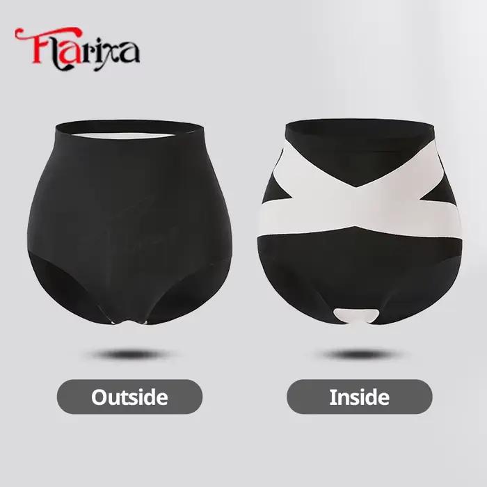 Culotte Façonnante Croix Corps Flarixa Taille Haut Ventre Plat Femmes Haute Élasticité Occasions Spéciales