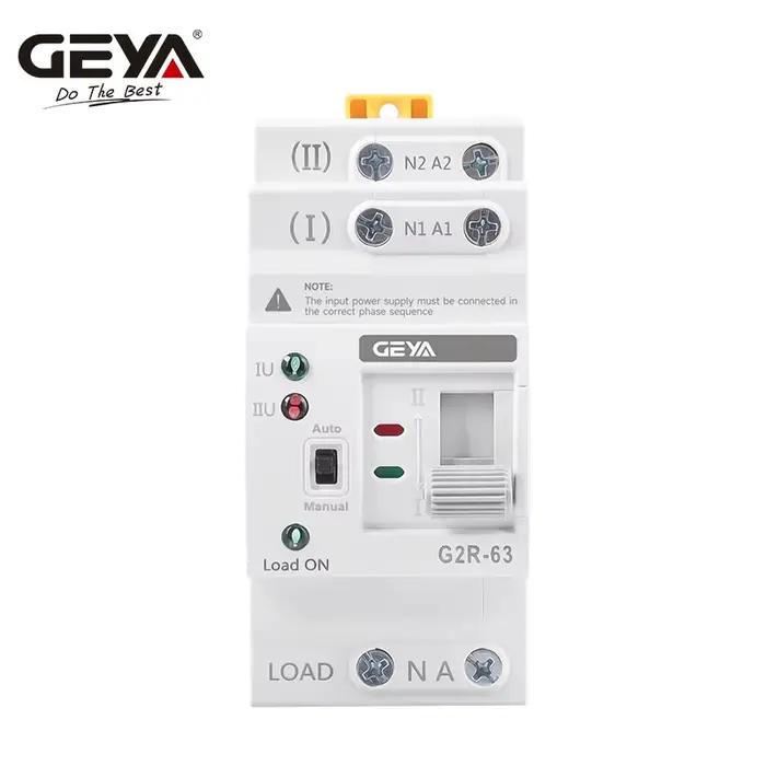Interrupteur de transfert automatique GEYA G2R ATS Mini 220V 230V, commutateurs électriques à double alimentation, alimentation ininterrompue 63A 110V
