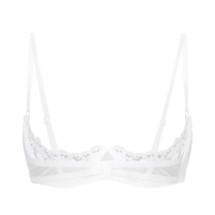 Soutien-gorge à armatures en dentelle transparente pour femme, style sexy, bretelles ajustables, push-up sans doublure, sous-vêtements, standardisation, poitrine nue résolution, occassions romantiques et cadeaux spéciaux