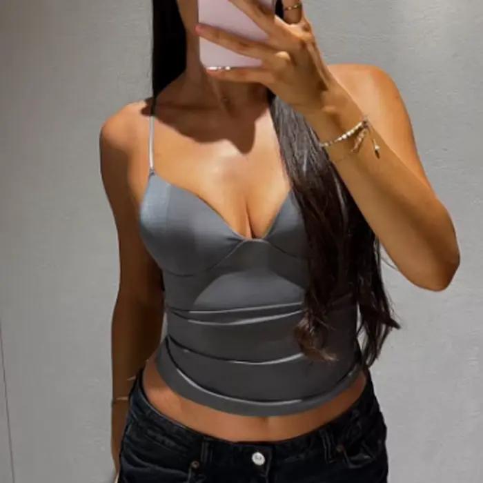 Corset dames haut à licou pour femme 2025 été Camis hauts avec bretelles