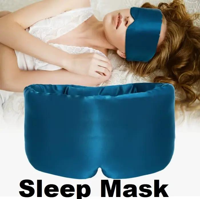Masque de sommeil en soie de mûrier 100%, patch oculaire bloquant la lumière, pour voyage et sieste, masque de sommeil doux et rembourré, Slaapmasker