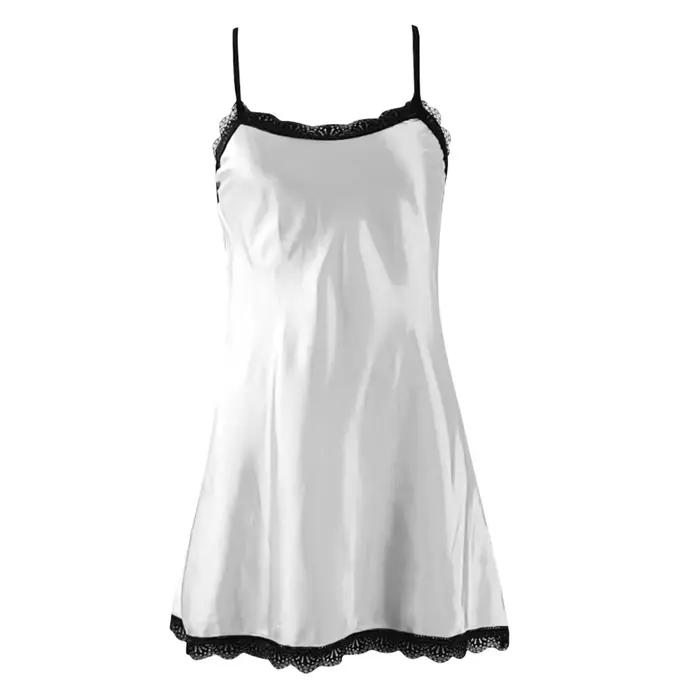 Blanc Sexy dentelle col en V Lingerie robes de nuit femmes Satin vêtements
