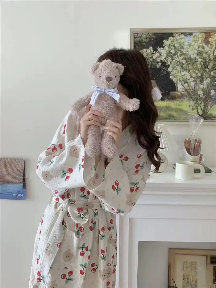 Nouvelle robe kimono à manches longues pour femmes