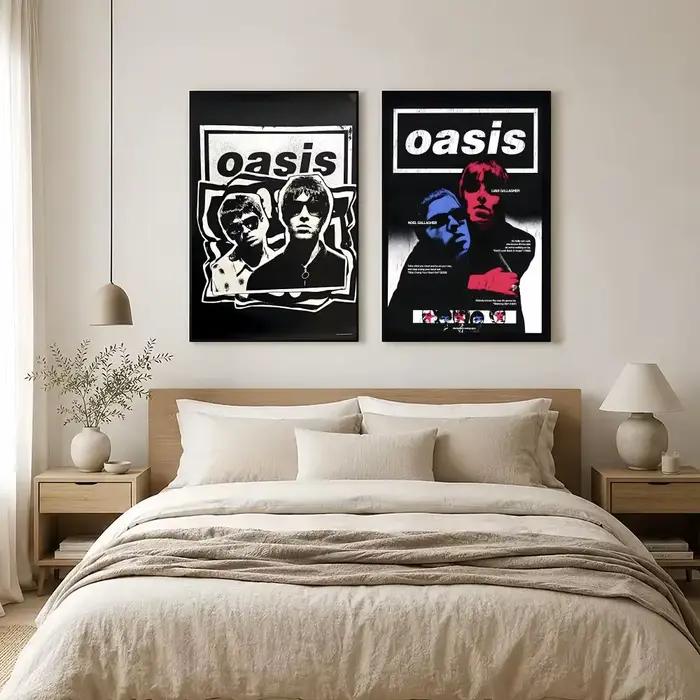 Affiche O-Oasis b-band, affiche artistique HD, décoration murale décorative, imperméable, décoration de maison pour salon, chambre à coucher, café, cadeau élégant