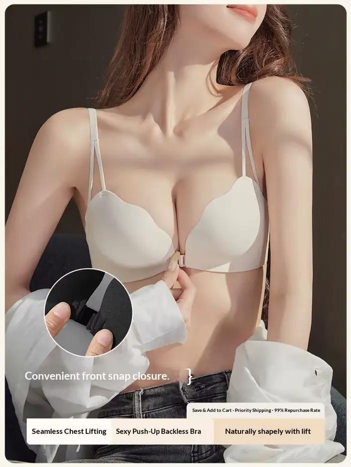 Soutien-gorge push-up à fermeture frontale pour femmes
