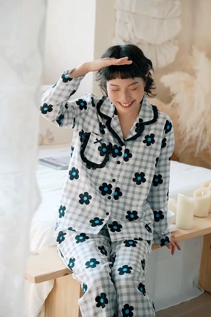 Pyjama Femme Printemps 2026 Nouvelle Collection Ample Grande Taille Décontracté Ensemble Deux Pièces
