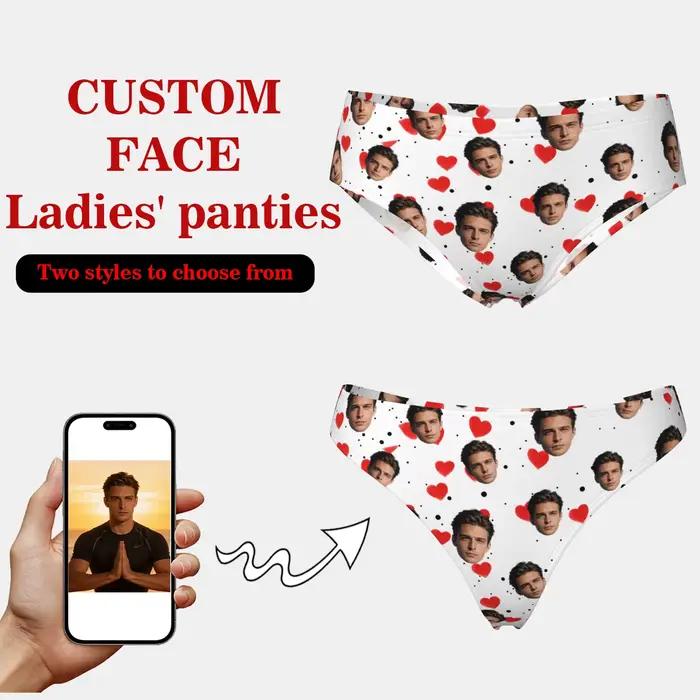 Lingerie personnalisée avec photo de visage pour femmes