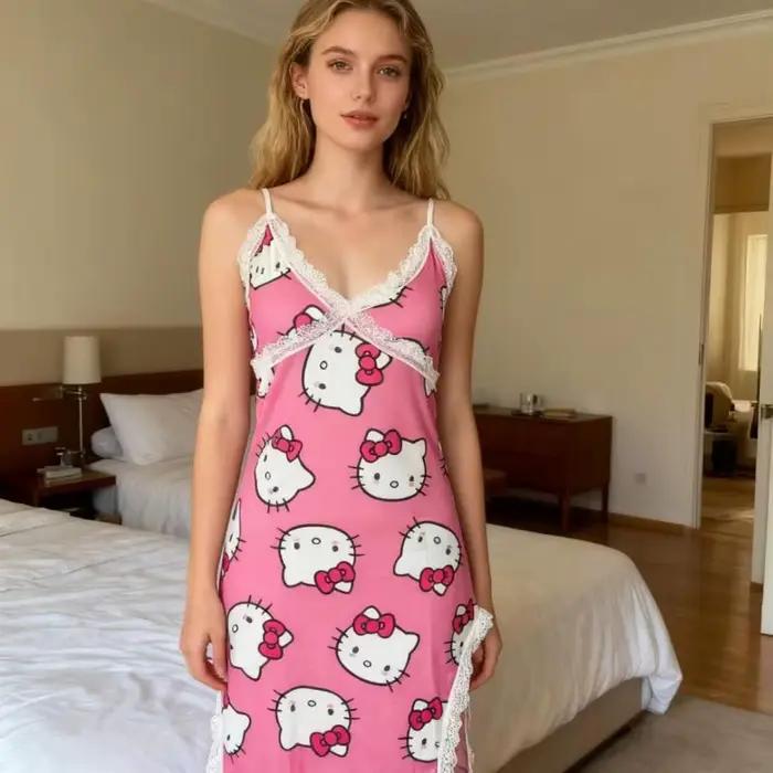Pyjama Robe de Nuit Hello Kitty Nouveauté – Style Doux