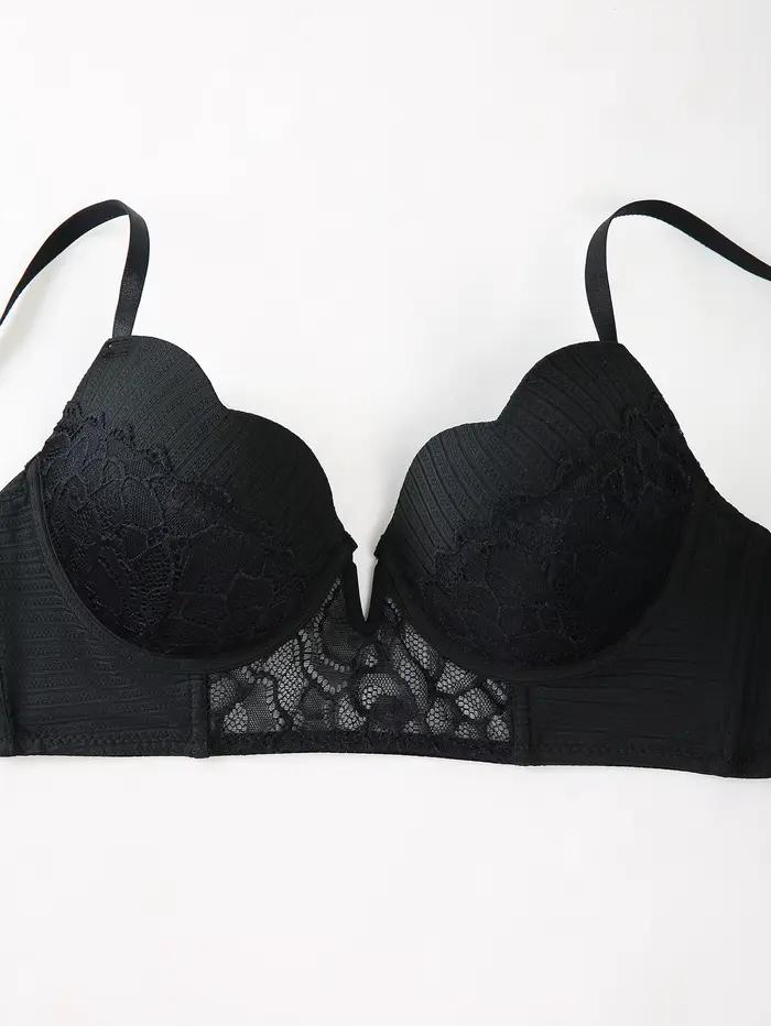 Soutien-gorge sexy en dentelle à décolleté plongeant pour femme
